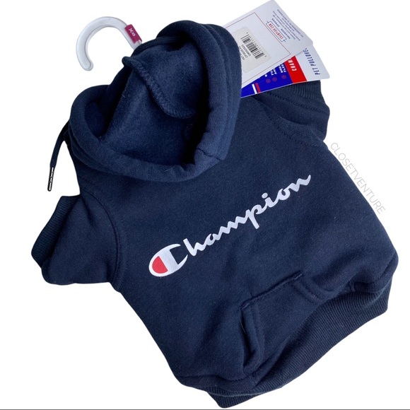 Champion Navy Fleece Lined Pet Pullover Hoodie XS - Picture 2 of 6